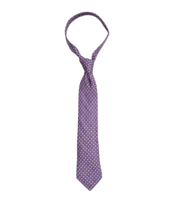 Hermes Daisy Print Tie, Silk, Purple, 5074PA, B, 3*